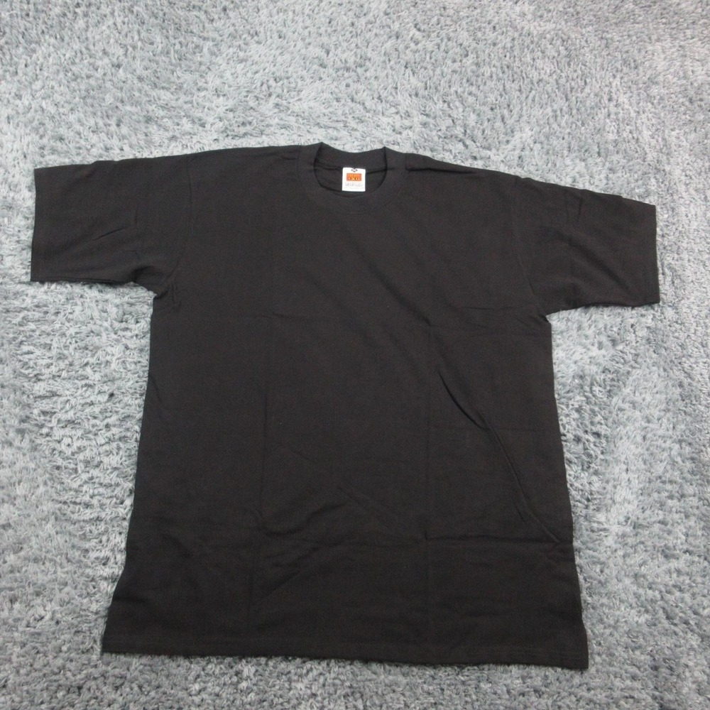 County FB Shirt Mens 2XL Black Heavy Hard Blank Tee Short Sleeve Cotton NWOT